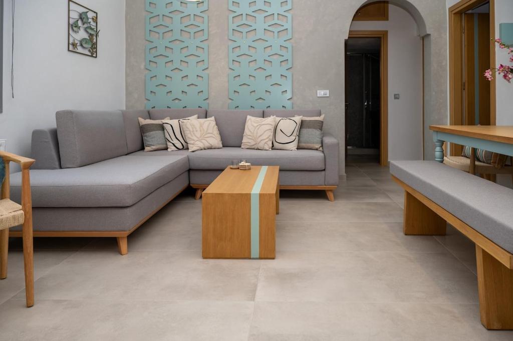 Villa Akalli open-plan lounge and dining area with natural light